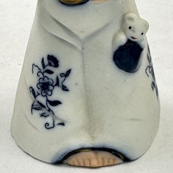 Set of 2 Vintage Jasco Royal Majestic Bell Porcelain Bisque Girl Figurine Blue - Picture 16 of 16